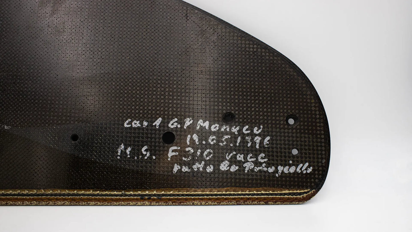 1996 Michael Schumacher Ferrari F310 Carbon Fibre Side Pod Panel Signed