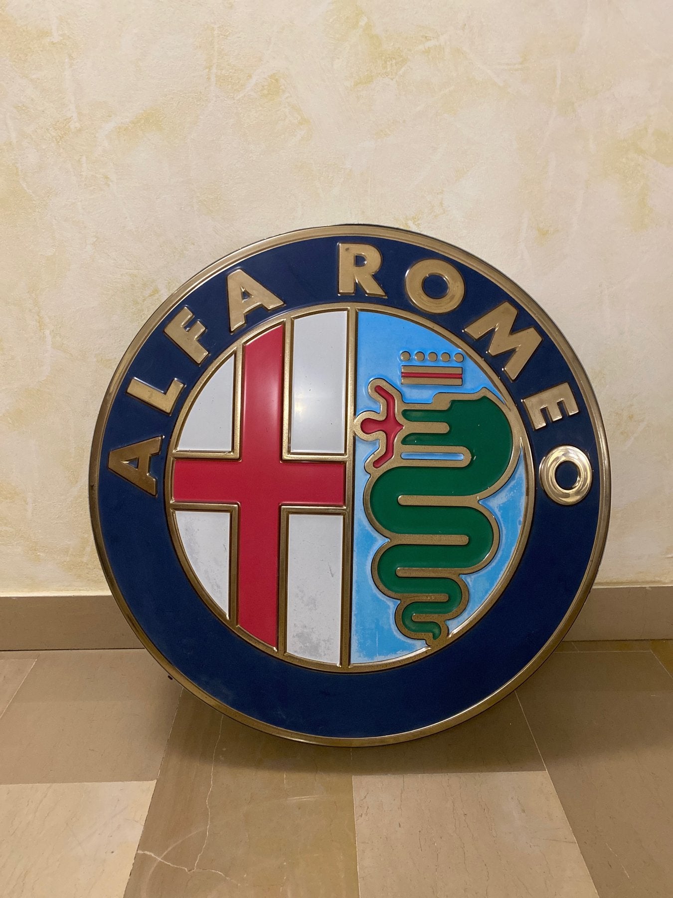 1970s Alfa Romeo official dealer neon illuminated sign