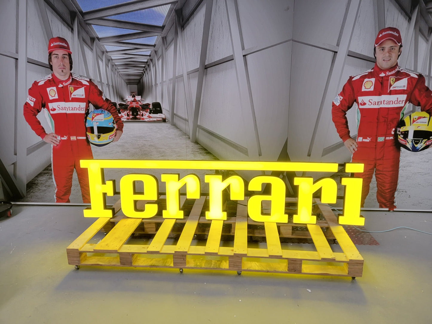 2005 Ferrari official dealer lettering illuminated sign