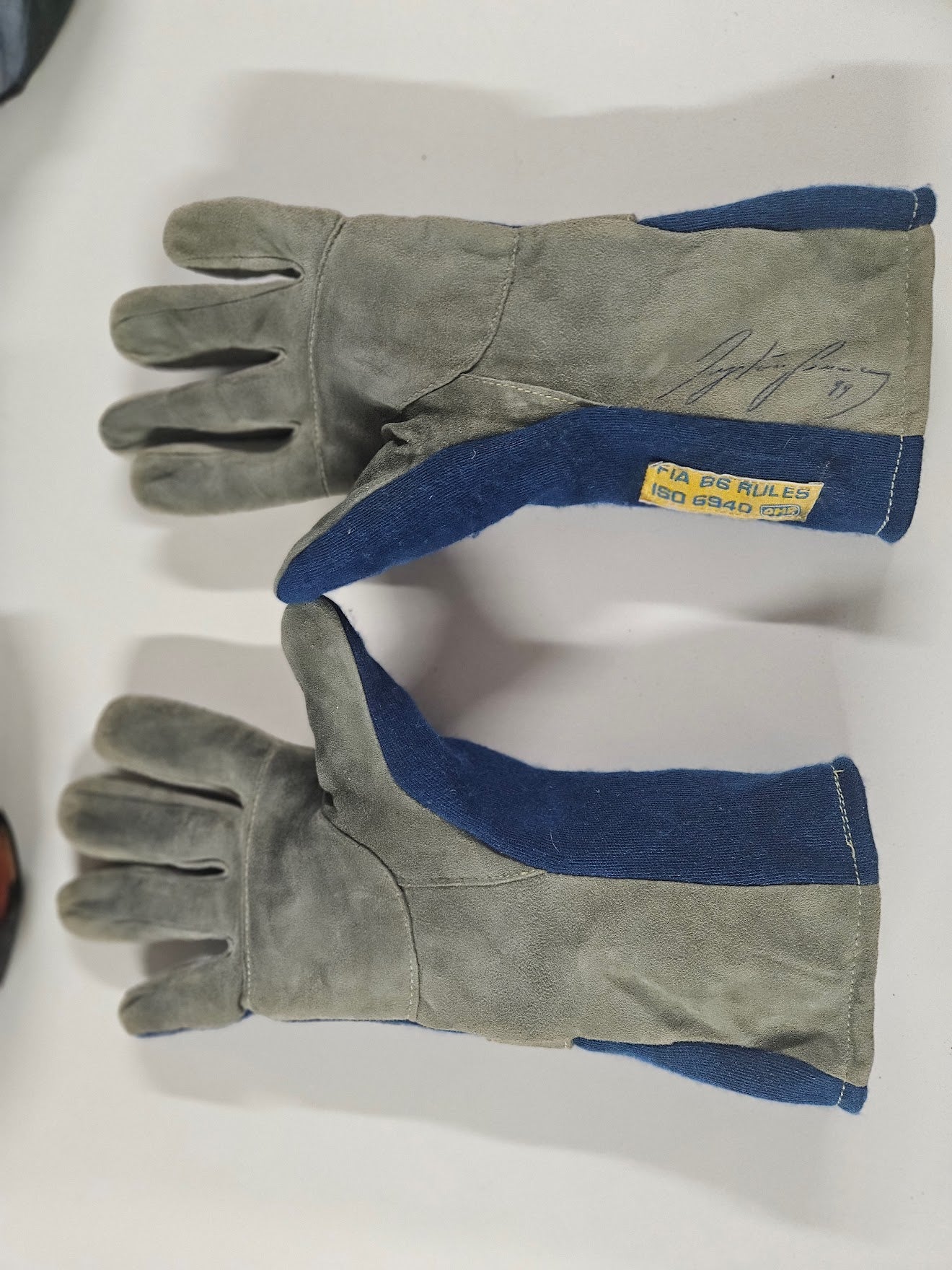 1994 Ayrton Senna matching shoes and gloves signed AIDA GP
