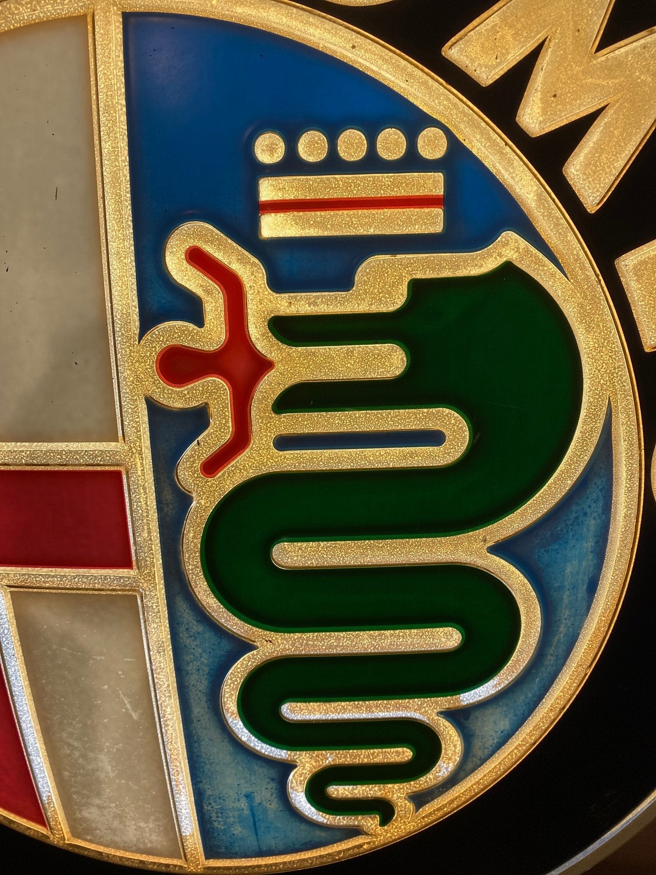 1970s Alfa Romeo official dealer neon illuminated sign