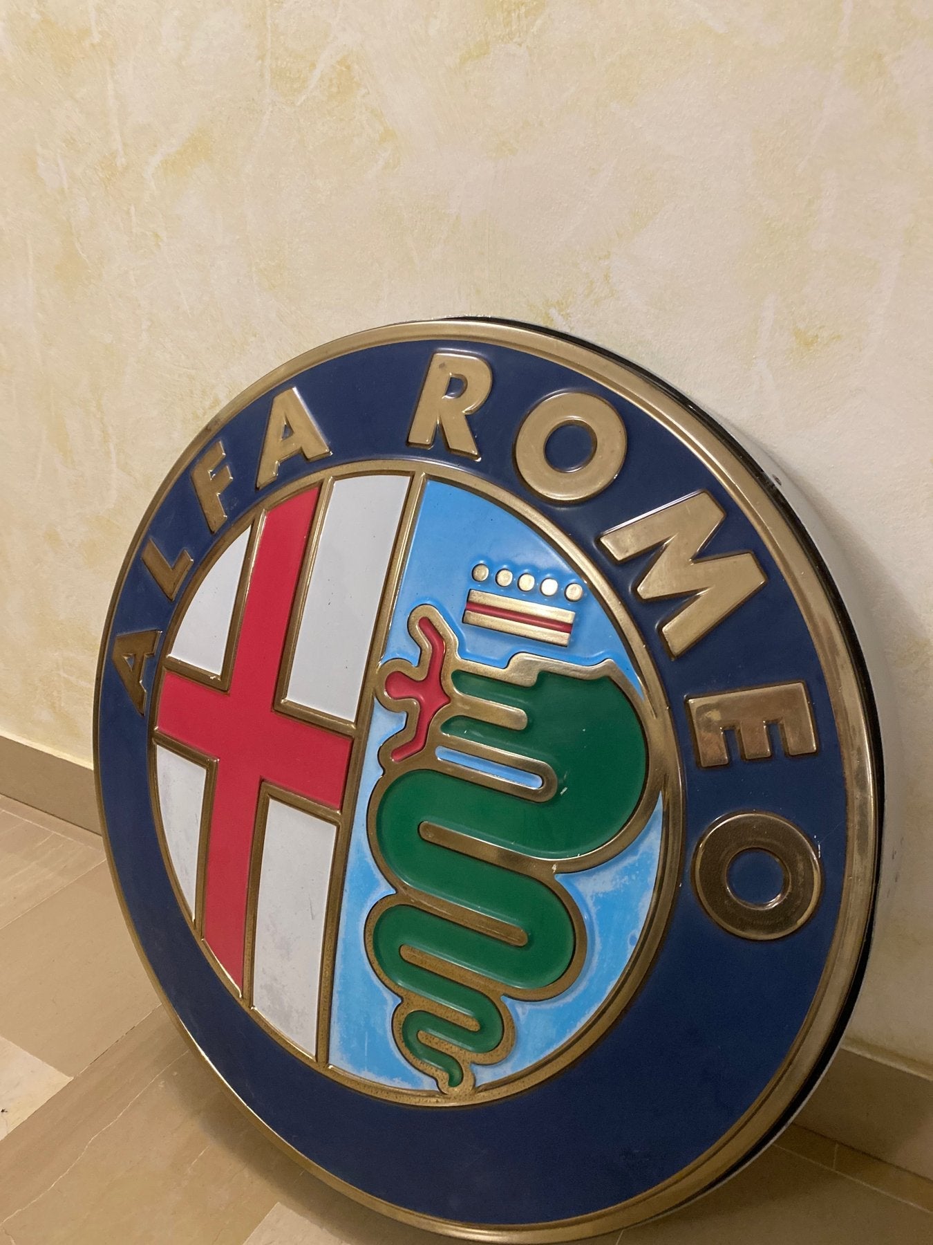 1970s Alfa Romeo official dealer neon illuminated sign