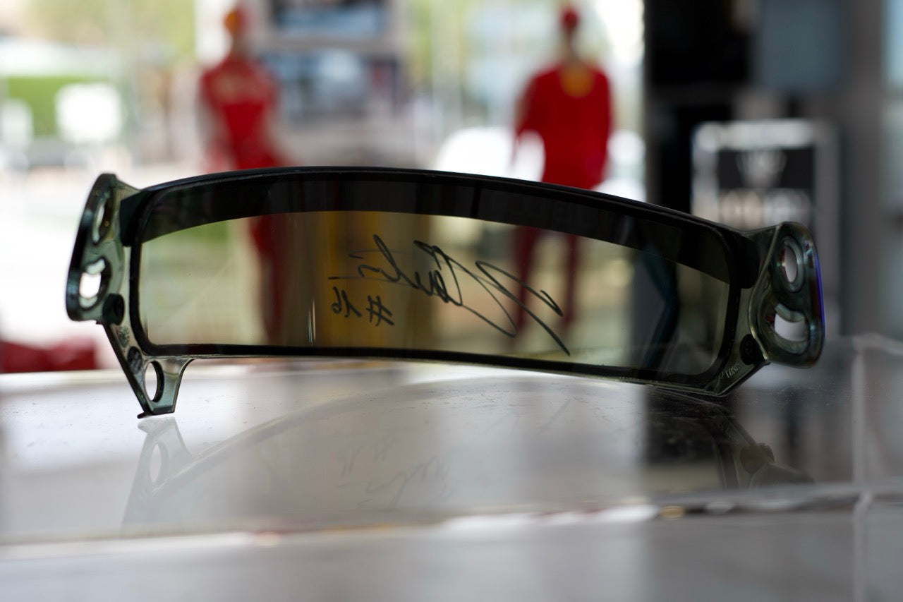 2020 Charles Leclerc Ferrari race used visor signed