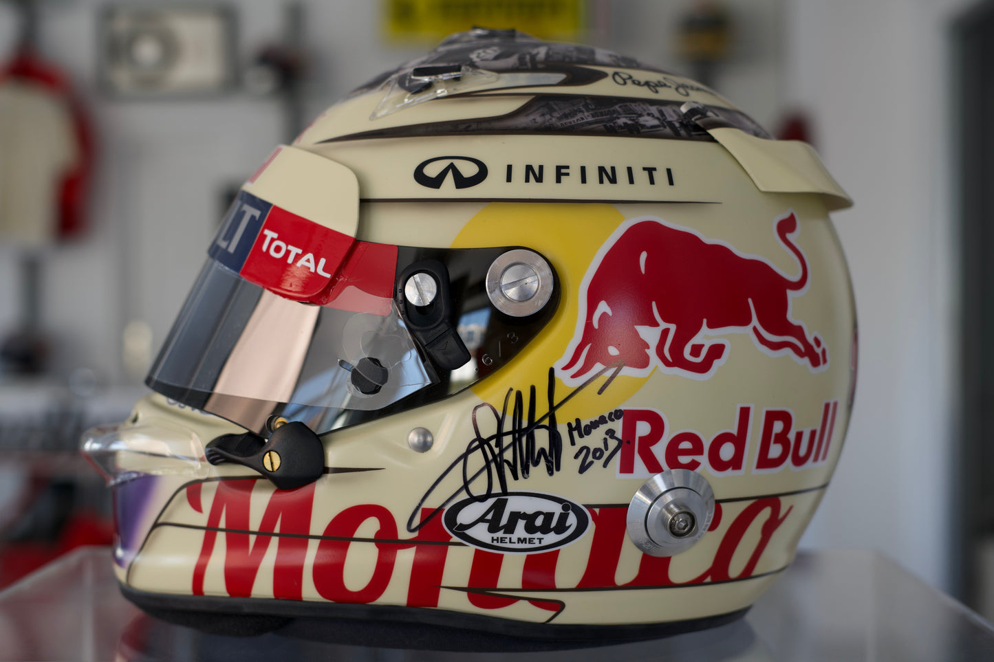 2013 Sebastian Vettel Monaco Grand Prix Helmet
