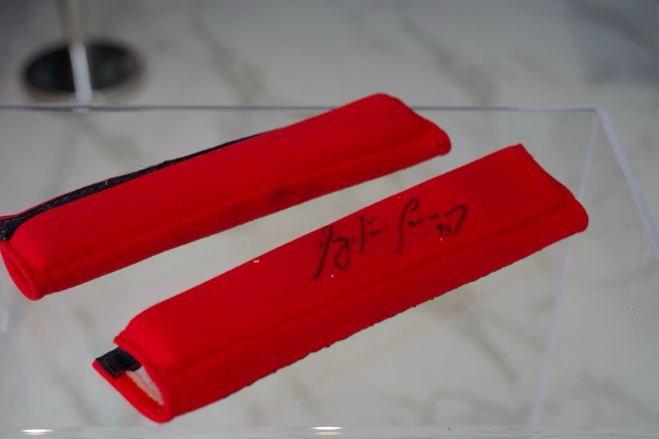 1993 Ayrton Senna Sabelts signed and dated