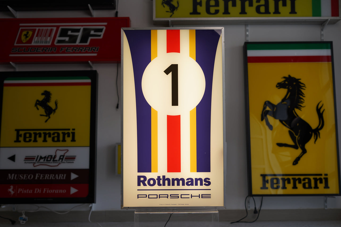 1982 Official dealer Porsche 1 Rothmans illuminated sign