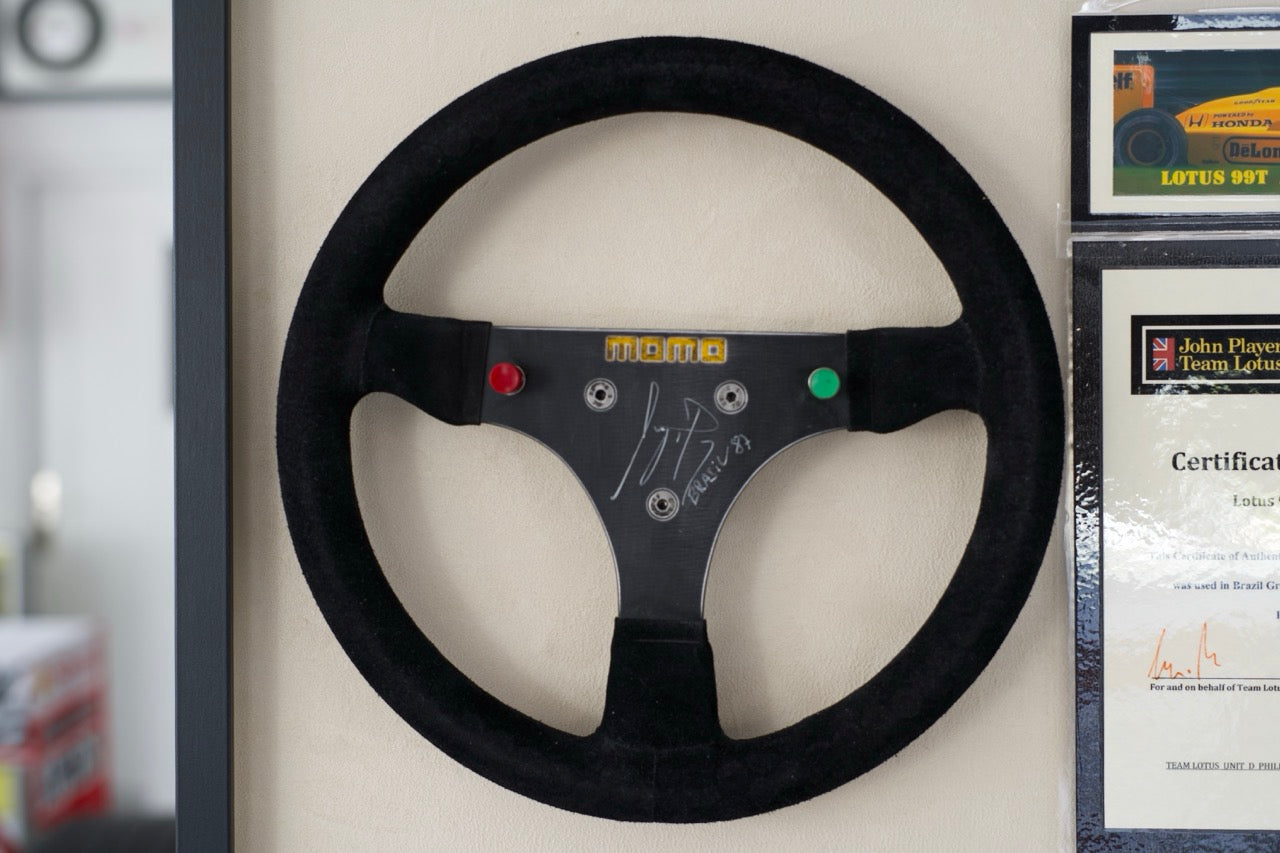 Ayrton Senna 1987 Brazil Grand Prix Steering Wheel