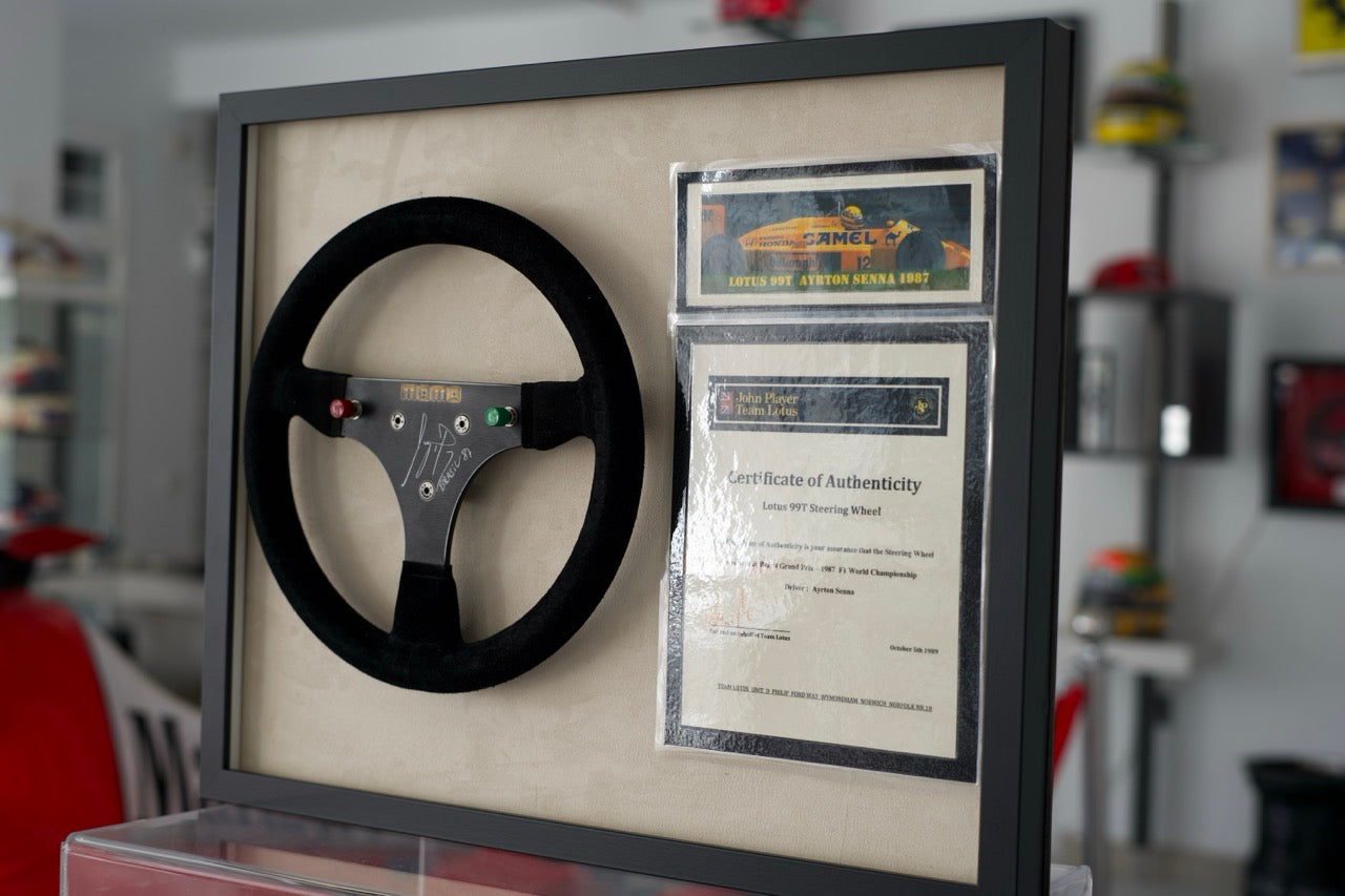 Ayrton Senna 1987 Brazil Grand Prix Steering Wheel