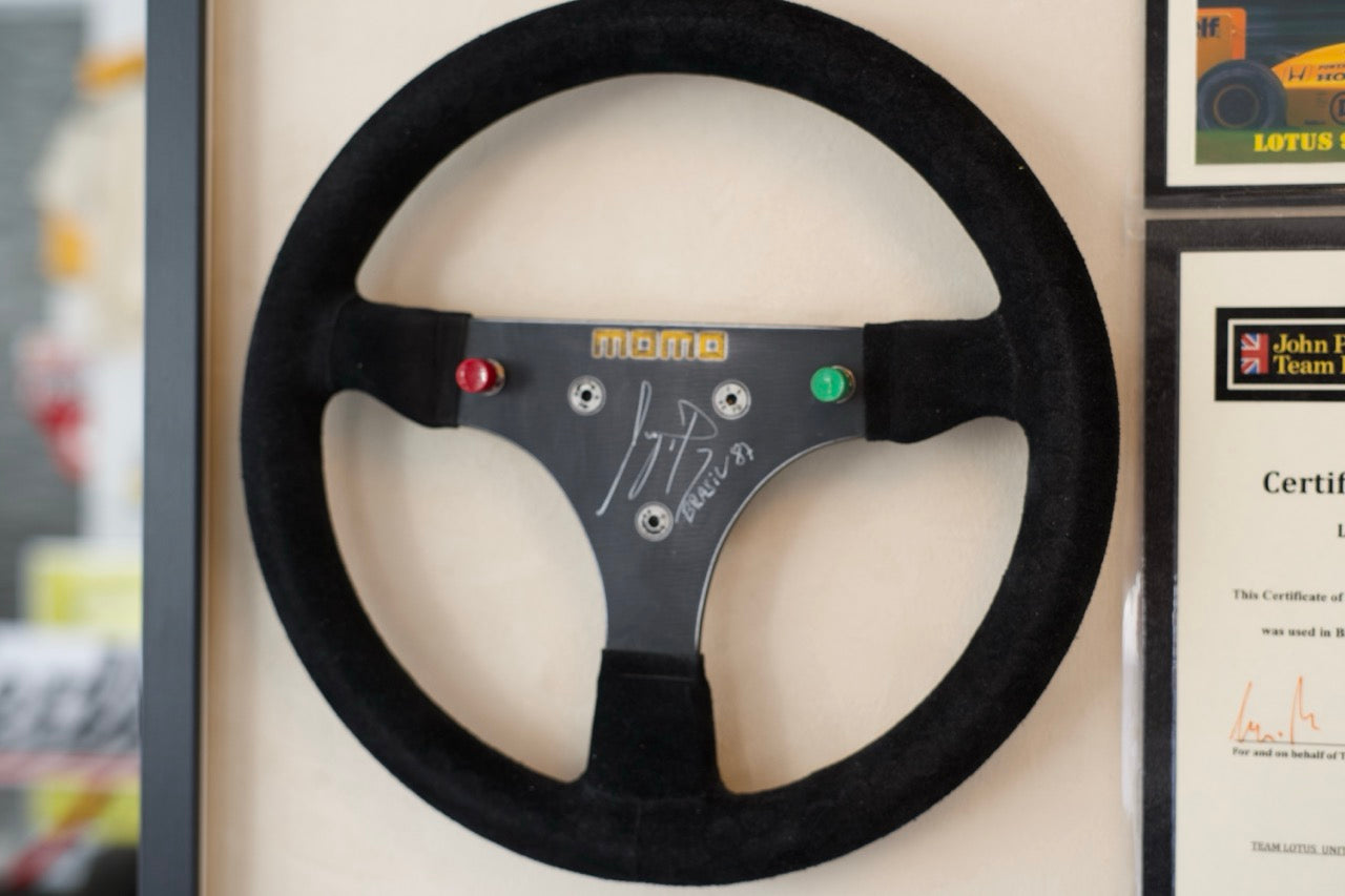 Ayrton Senna 1987 Brazil Grand Prix Steering Wheel