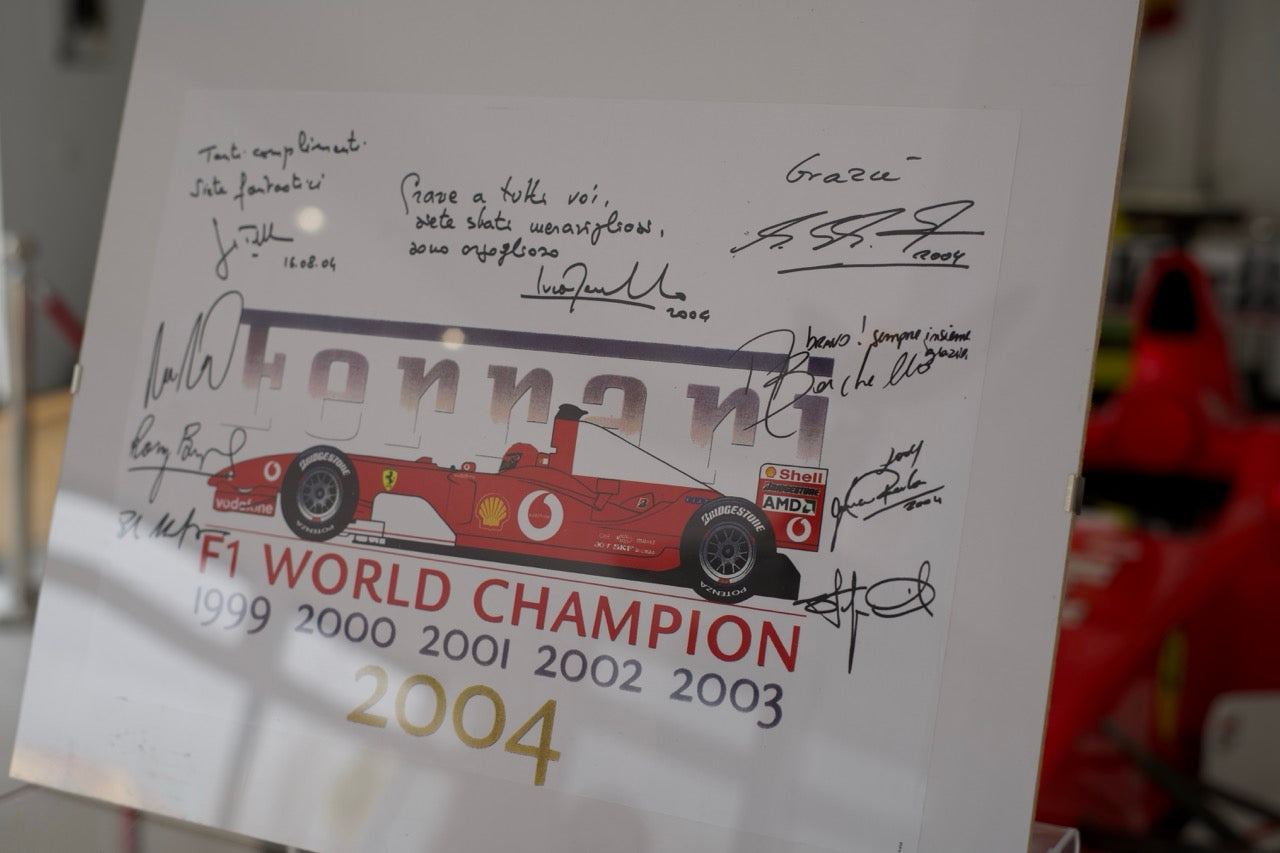 2004 Ferrari F1 World Champion Poster Signed