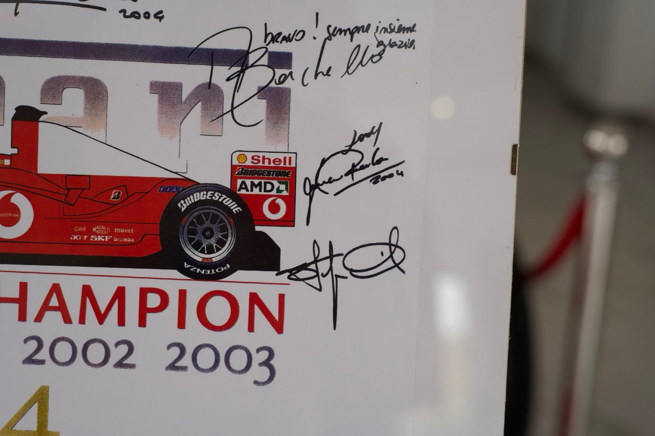 2004 Ferrari F1 World Champion Poster Signed