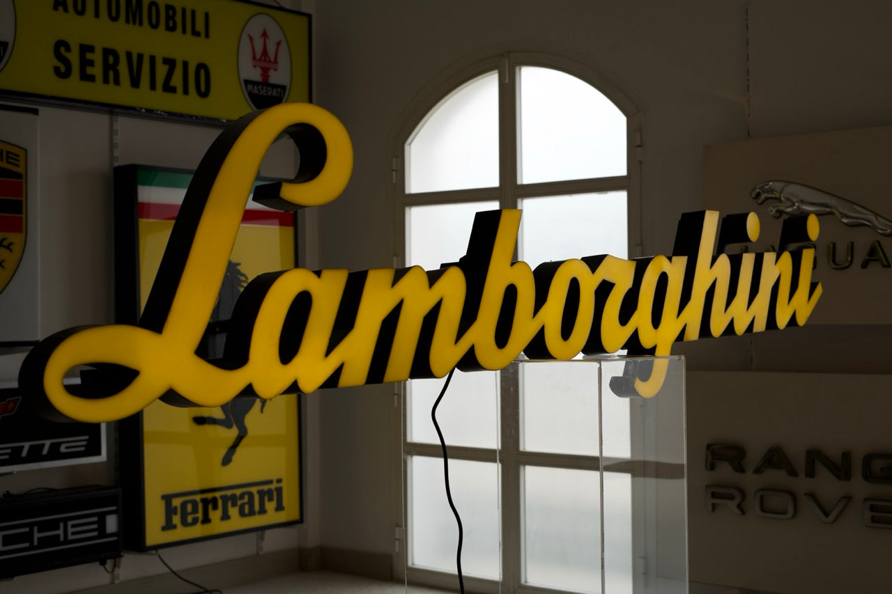 2000s Lamborghini VERY LARGE dealership illuminated sign