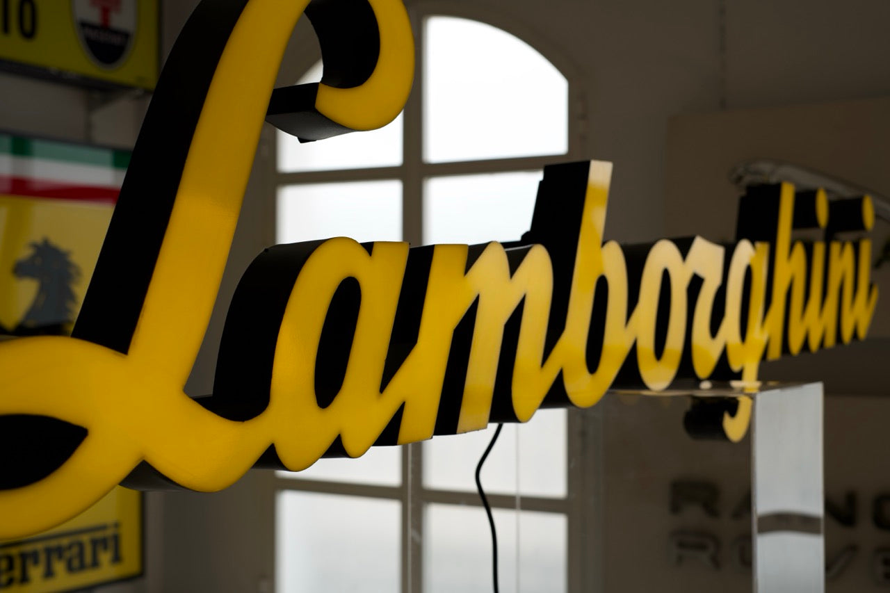 2000s Lamborghini VERY LARGE dealership illuminated sign