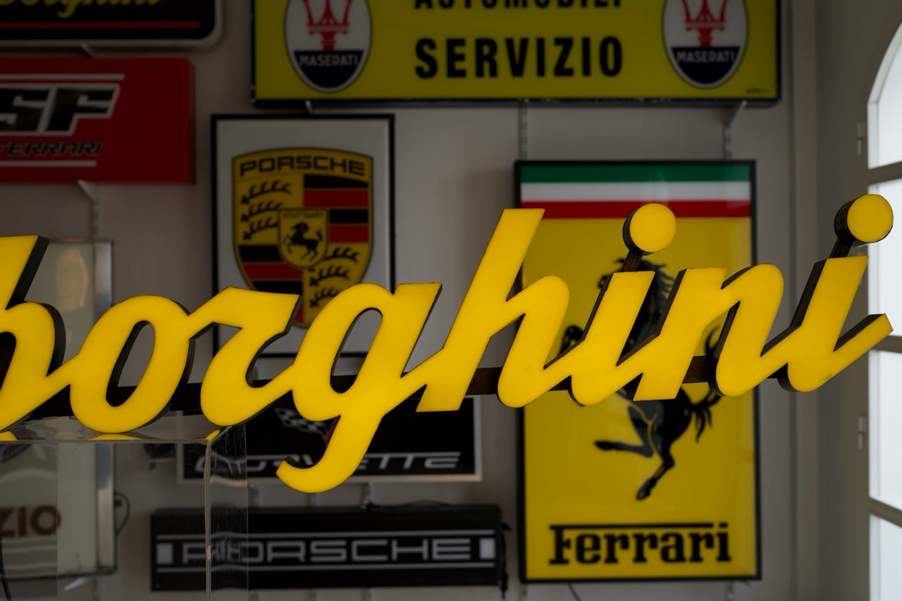 2000s Lamborghini VERY LARGE dealership illuminated sign