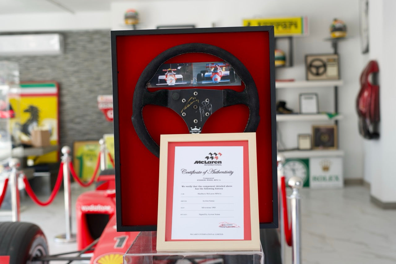 1983 Ayrton Senna McLaren test steering wheel