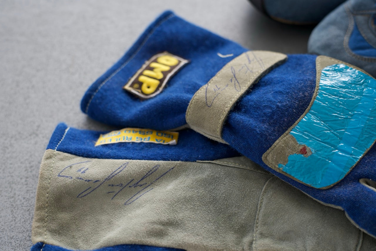 1994 Ayrton Senna matching shoes and gloves signed AIDA GP