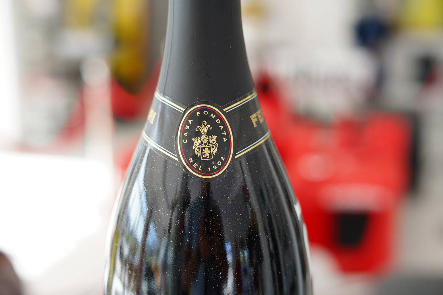 2021 Hungaria GP Official Ferrari Trento Podium Bottle Signed by Ocon, Hamilton and Sainz