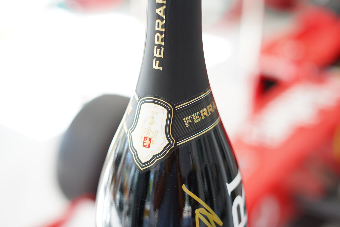 2021 Austrian GP Official Ferrari Trento Podium Bottle Signed by Verstappen, Hamilton & Bottas