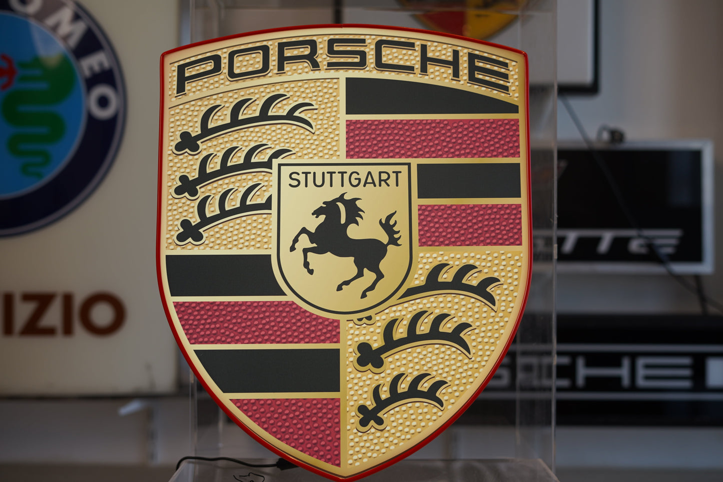2010s Porsche dealership illuminated Sign