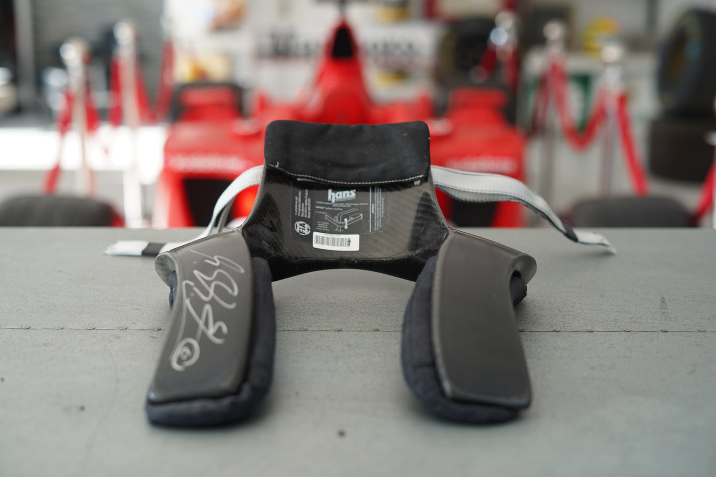 2010 Michael Schumacher race used H.A.N.S system