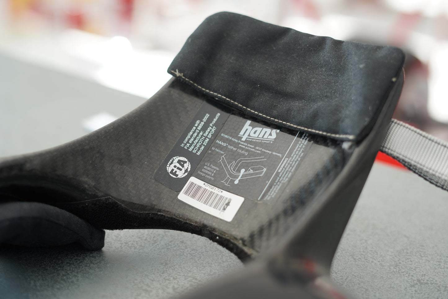 2010 Michael Schumacher race used H.A.N.S system