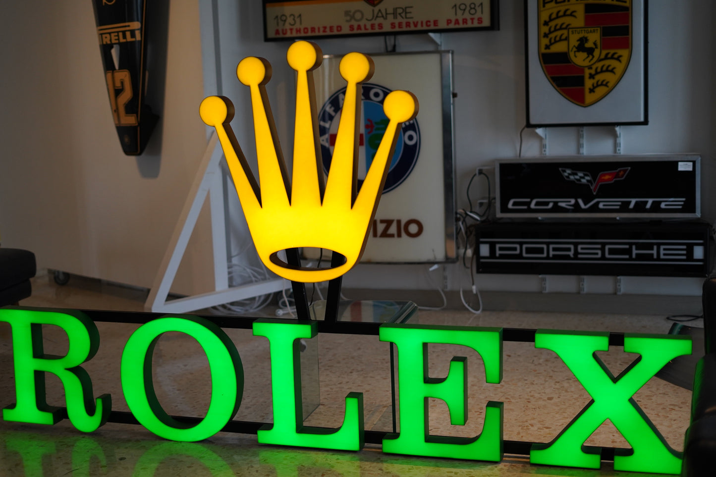 2000s Rolex official dealer illuminated sign