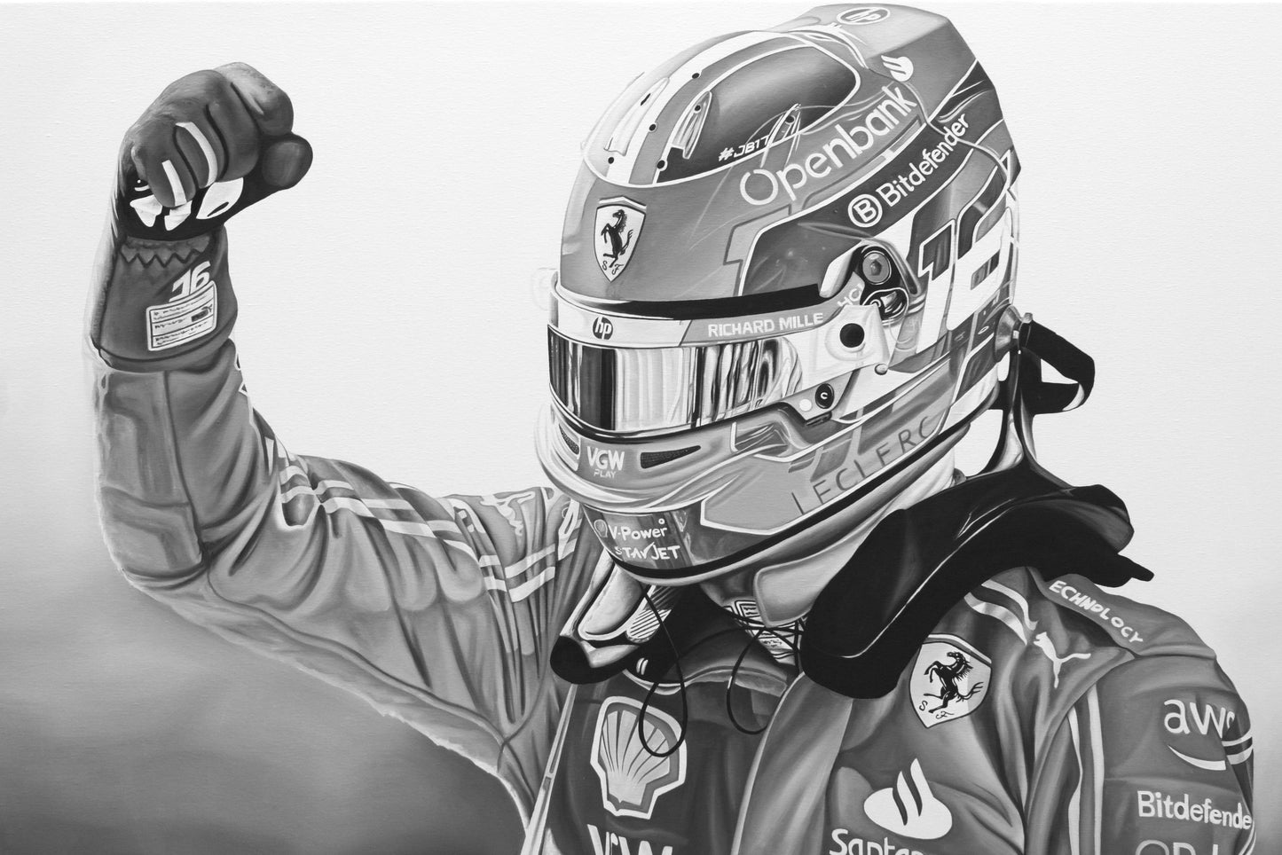 Charles Leclerc - Painting by Ricardo Rodriguez