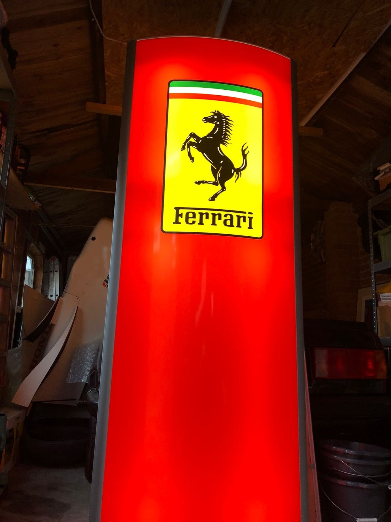 2000's Ferrari Official Dealer Double Side illuminated Sign