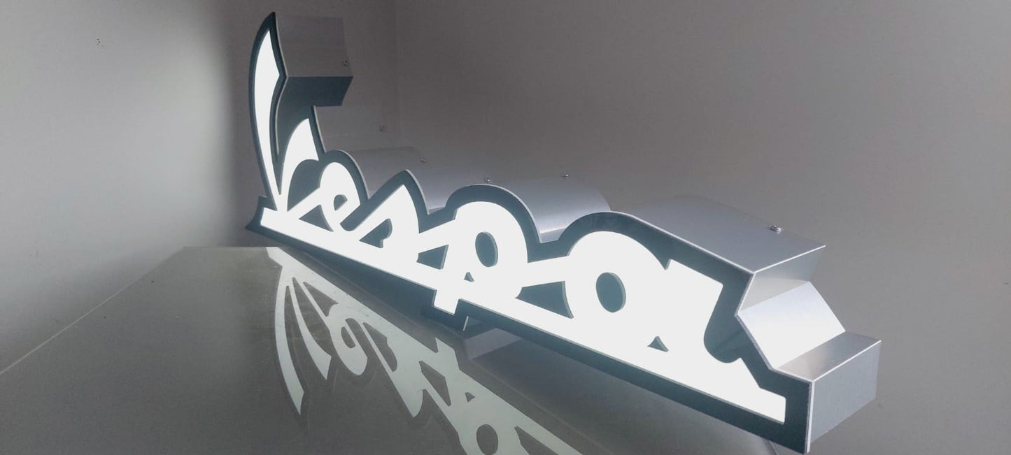 2000s Vespa Piaggio official dealership illuminated sign