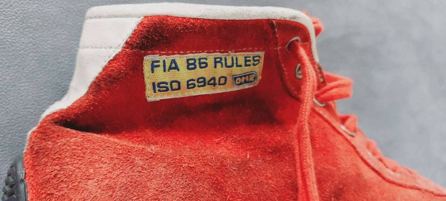 1997 Michael Schumacher OMP test shoes Signed