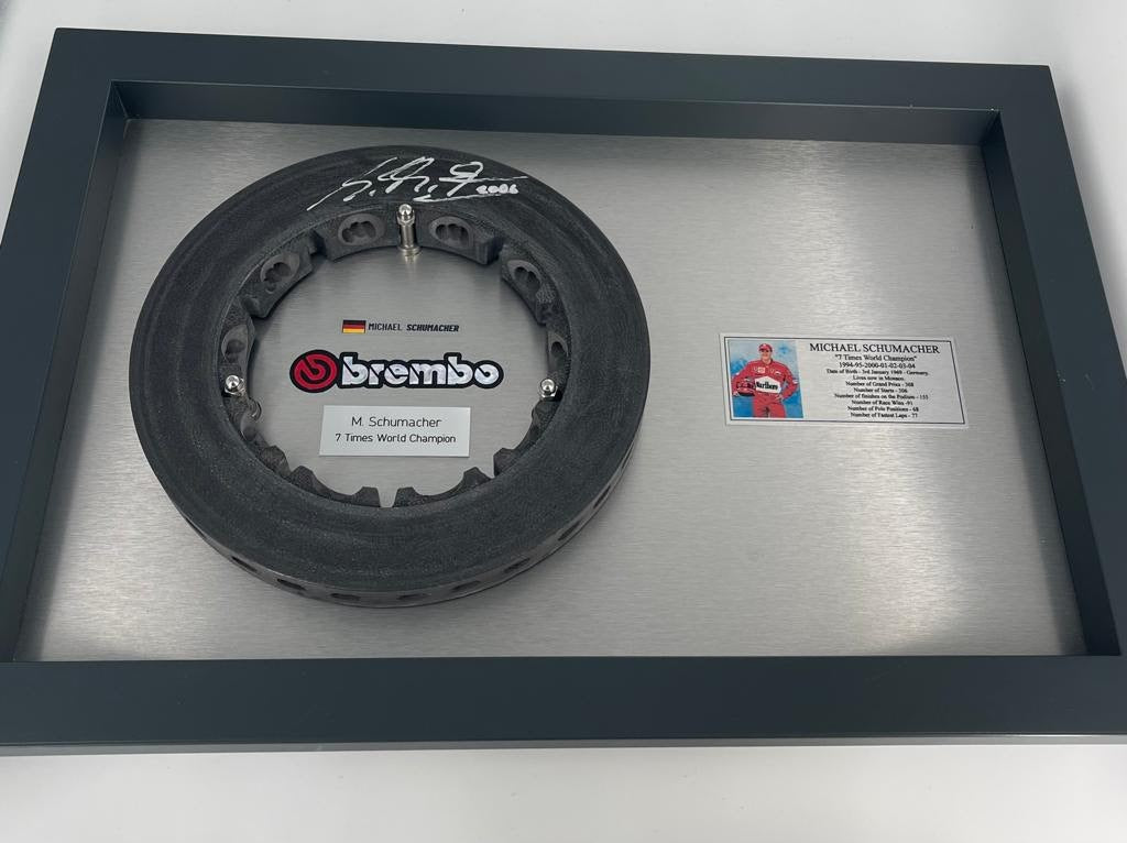 2006 Michael Schumacher Ferrari brake rotor signed