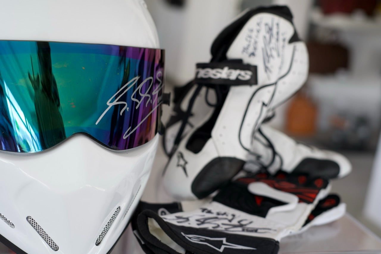 2009 The Stig Michael Schumacher gloves, shoes and helmet set