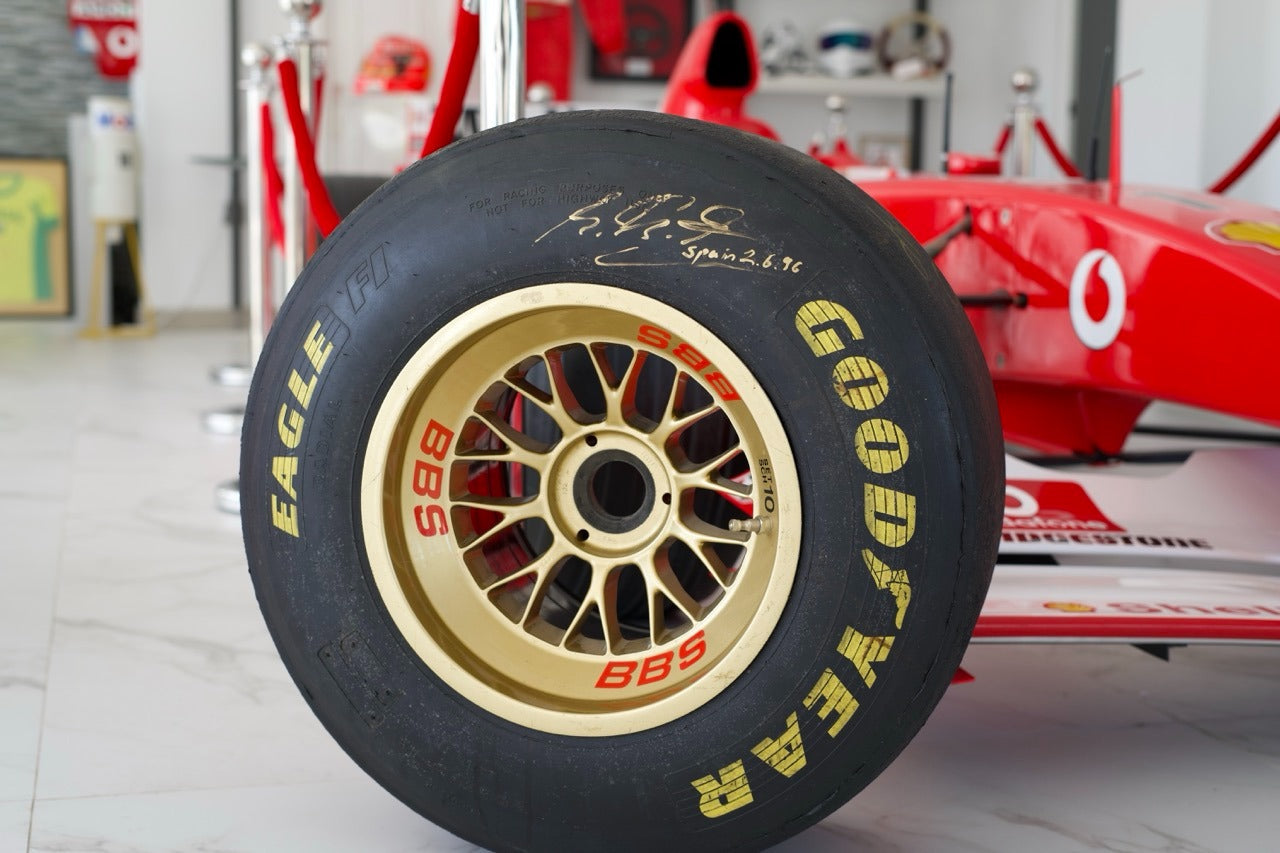 1996 Michael Schumacher BBS / GoodYear Ferrari race used tire