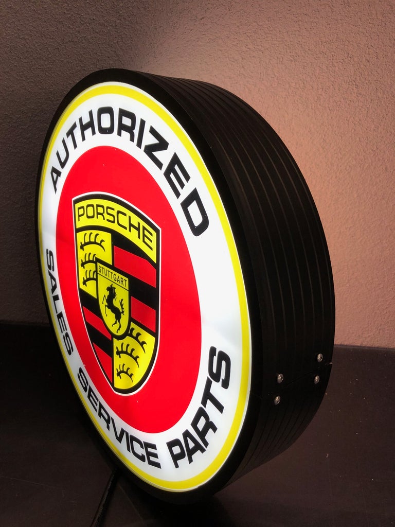 1997 Porsche official Sales Service Sales double side illuminated sign