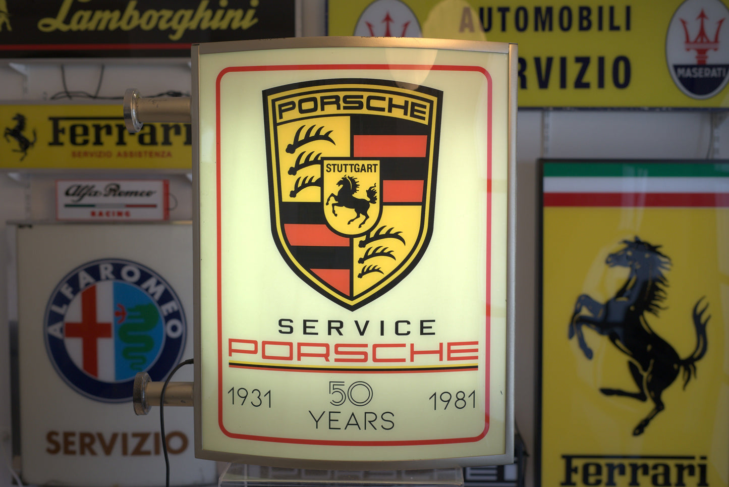2000s Porsche 50 Jahre Anniversary Double-sided Illuminated Sign