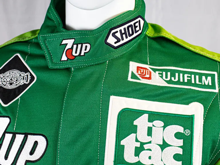 1991 Michael Schumacher Jordan Grand Prix Racing Formula 1 Stand 21 Replica Racing Suit and Cap