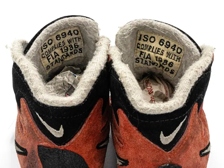 1997 Michael Schumacher Scuderia Ferrari Formula 1 Signed Nike Racing Boots