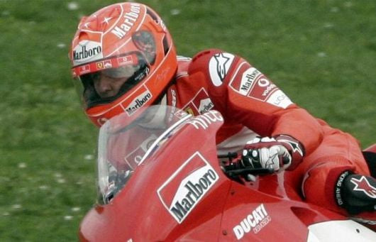 Michael Schumacher motorcycle gloves - Formula 1 Memorabilia