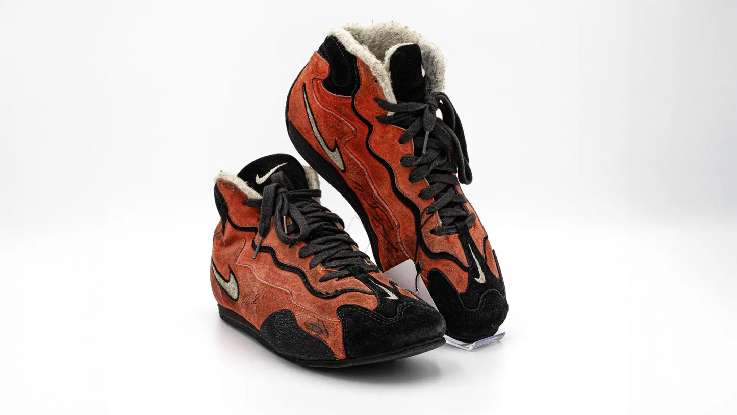 1997 Michael Schumacher Scuderia Ferrari Formula 1 Signed Nike Racing Boots