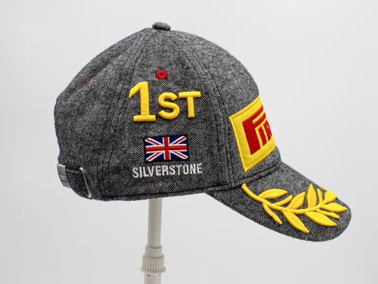 2021 Lewis Hamilton | Signed Ferrari Trento 1st Place Champagne Bottle and Silverstone Podium Cap