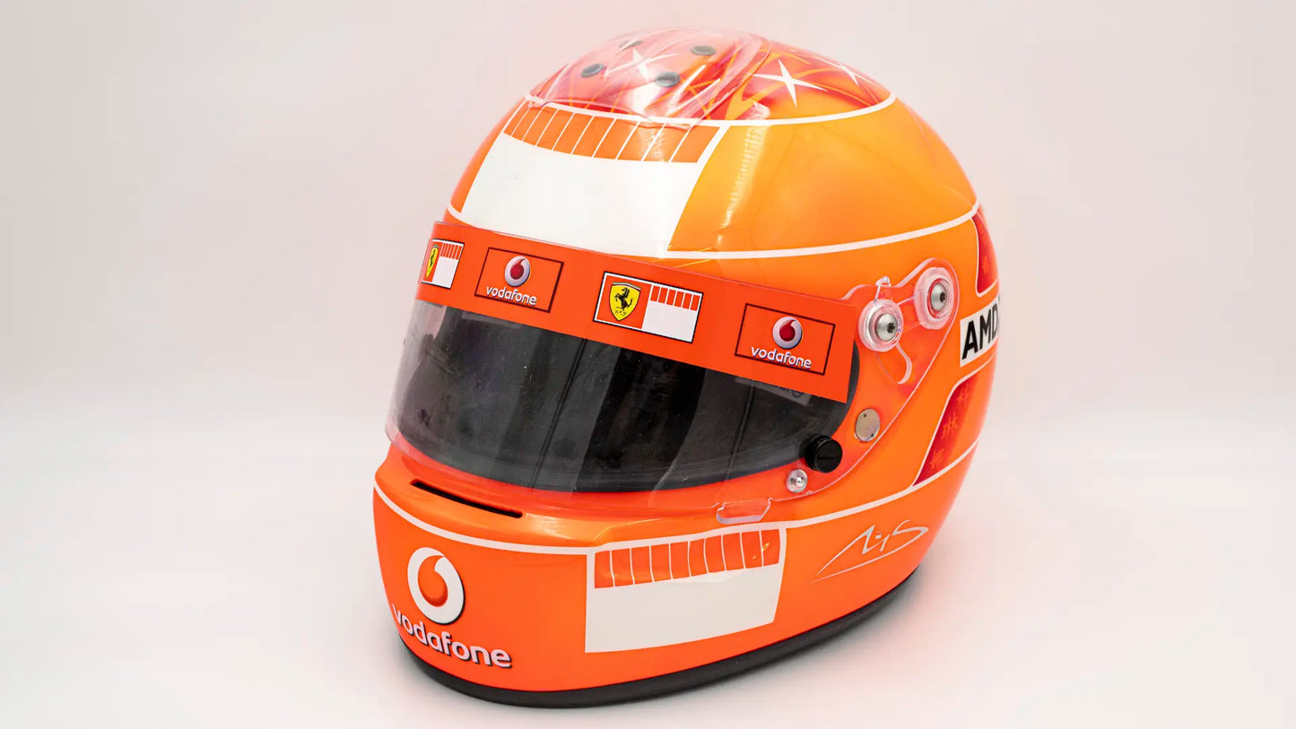 2007 Michael Schumacher Scuderia Ferrari Schuberth Signed Q2 Kart Helmet