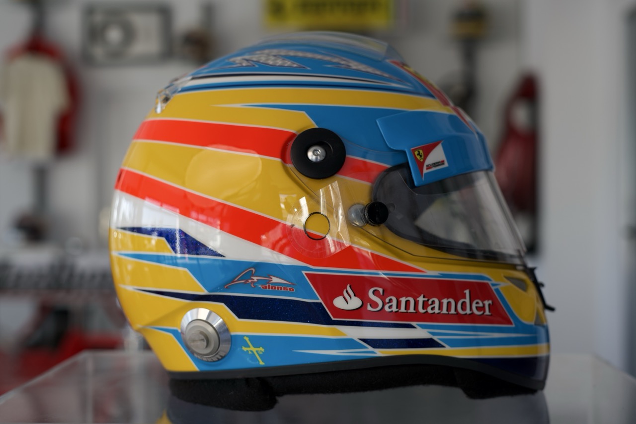 2011 Fernando Alonso Signed Replica Helmet