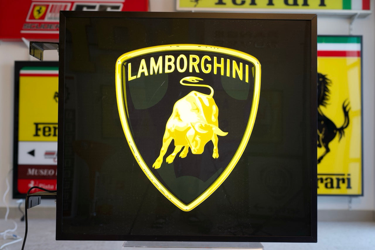 1994 Lamborghini official dealership double side illuminated sign