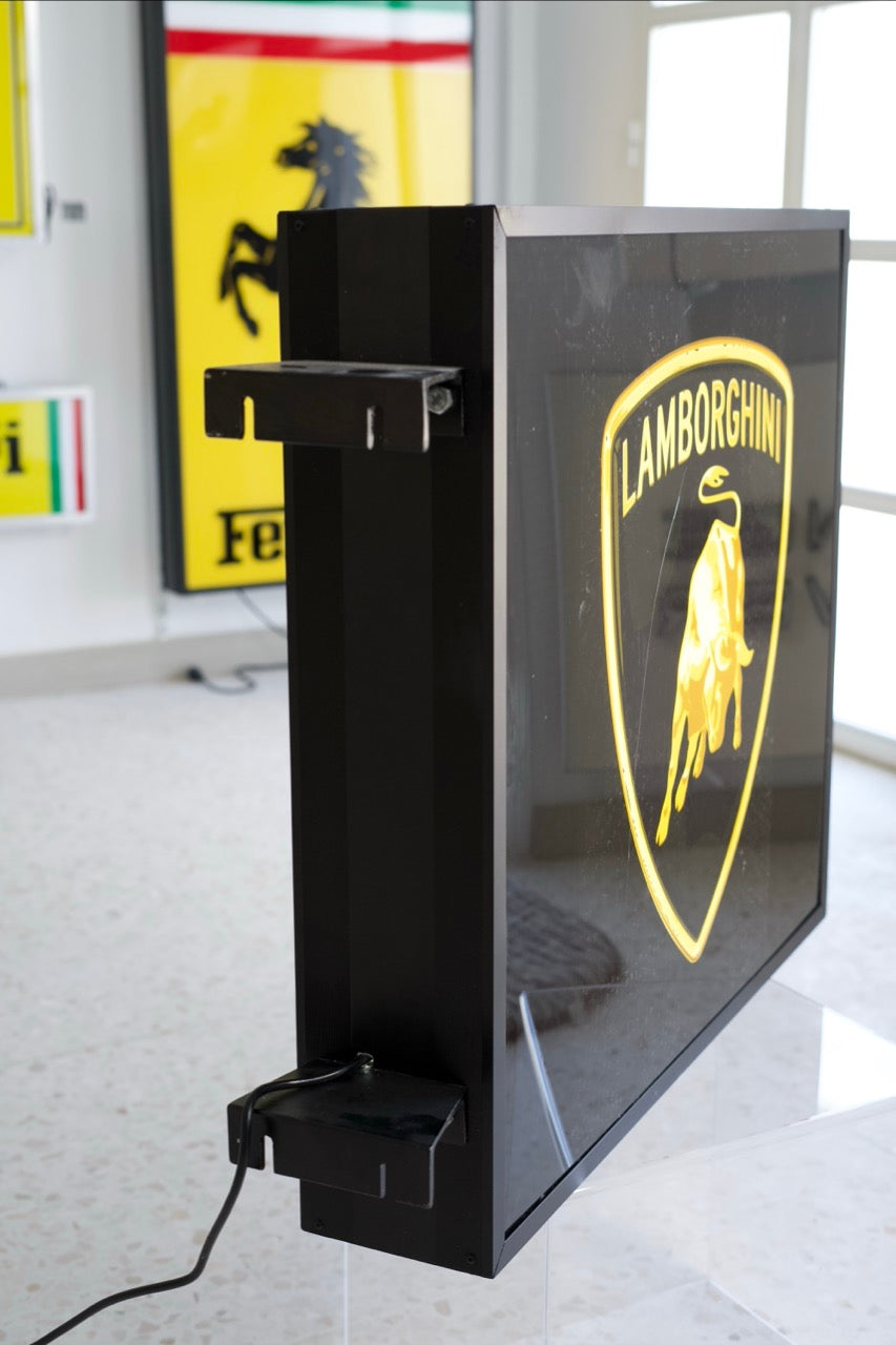 1994 Lamborghini official dealership double side illuminated sign