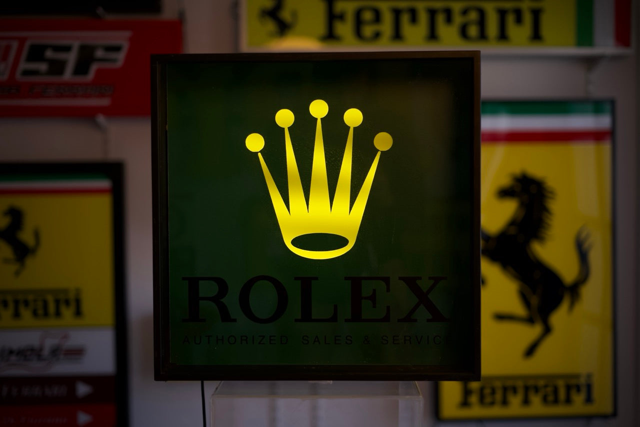 Vintage Rolex Light-Up Display Sign