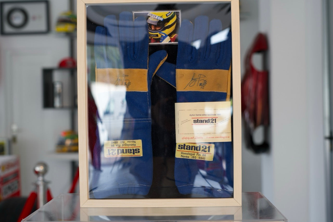 1986 Ayrton Senna Imola Race Used Gloves