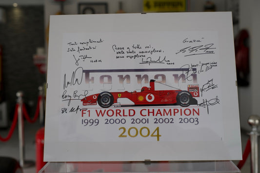 2004 Ferrari F1 World Champion Poster Signed