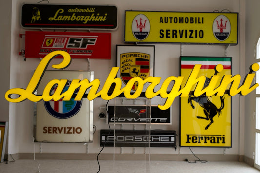 2000s Lamborghini VERY LARGE dealership illuminated sign