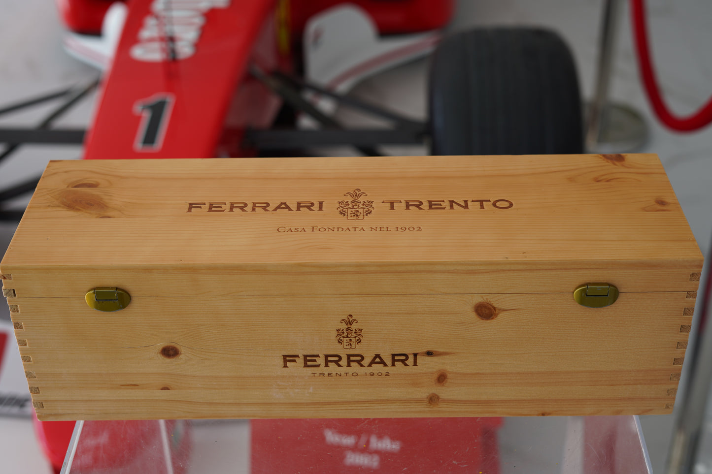 2021 Hungaria GP Official Ferrari Trento Podium Bottle Signed by Ocon, Hamilton and Sainz
