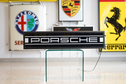 1979 Porsche Racing official dealership illuminated double side sign